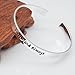 QTMY Cuff Bracelet Bangle for Mom Birthday,Remember I Love You Mom Forever and Always (Copper plated with silver)