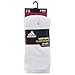 adidas Women's Cushioned Retro Crew Socks (3-Pair), White/White, Medium, (Shoe Size 5-10)