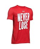 Under Armour Boys' Never Lose T-Shirt, Red/Black, Youth X-Large