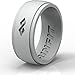 Rinfit Silicone Rings for Men 9mm Wide, 2mm Thick - Mens Rubber Wedding Bands - Infinity Silicone Rings for Him - Patented Design - Gray, Size 12