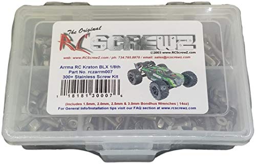 RC Screwz - Arrma Kraton BLX 6s BLX V1 Stainless Steel Screw Kits (300 Pieces, 1 Set)