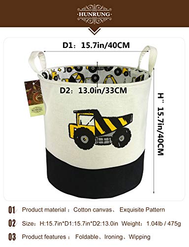 Large Laundry Hamper,Cartoon Organizer Bin for Baby Nursery,Toys,Laundry,Baby Clothing,Gift Baskets(Engineering)