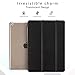 iPad 2017 Case 9.7 inch NEESI Premium Synthetic PU Case Slim Folding Stand Cover with Auto Wake/Sleep Transparent PC Back for iPad 9.7 2017 Black