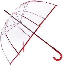 FiveMax 50 Inch Clear Bubble Umbrella (Red)