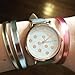 WRISTOLOGY Olivia Womens Watch Dots Rose Gold Boyfriend Ladies Grey Leather Strap Band OC045