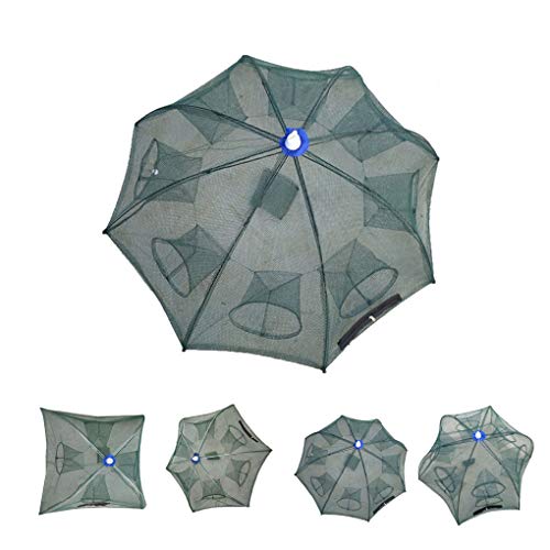 Zerama 4/6/8/12 Holes Automatic Fishing Net Shrimp Cage Nylon Foldable Crab Fish Trap Cast Network - Thumbnail 7