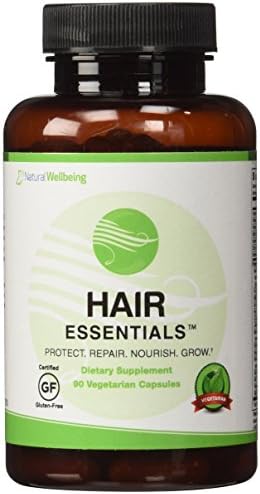 Hair Essentials Natural Hair Growth Supplement for Women and Men-Super Size Value Package- 2 Bottles