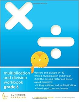 multiplication and division workbook grade 3 making math visual learning luminous 9798630686558 amazon com books
