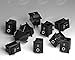 MiMoo 20pcs On/Off Rocker Switch, Mini Boat Switch 10A/125V, 6A/250V SPST Press Button Toggle Switch for Car Auto Boat Household Appliances, Black
