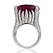 FEDULK Womens Dazzling Natural Ruby Diamond Engagement Antique Ladies Gifts Light Luxury Rings(Silver, 8)