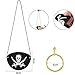 Tatuo 30 Pcs Pirates Eye Patches Captain Pirate Bandana Fake Mustache Pirate Gold Earrings Cosplay Party Costume Prop for Halloween Kid Adult Masquerade