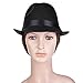 VBIGER Fedora Hats Bowler Hat Gangster Porkpie Derby Hats (Black)