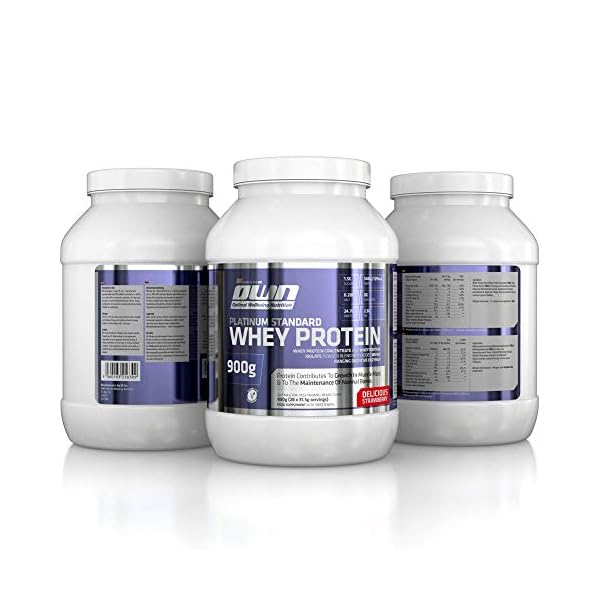 OWN-Platinum-Standard-Whey-Protein-Muscle-Building-Supplement-with-Glutamine-and-Amino-Acids-Strawberry-Flavour-900g OWN - Platinum Standard Whey Protein Muscle Building Supplement with Glutamine and Amino Acids, Strawberry Flavour, 900g