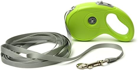 Retractable Dog Leash - Training Lead - Long 16 ft Strong Dog Walking Leash with One Button Brake &amp; Lock Best for Small Medium Large Dogs - Strong and Durable Ribbon Tape, Tangle Free