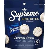 Supreme Brie Bites Soft-Ripened Mini Brie Cheese, 4.4 oz &ndash; Individually Wrapped Creamy Brie Snacks, 5 Count - Pack of 2