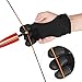 KRATARC Archery Gloves Finger Protector Youth Kids Shooting Hunting Arrow Bow for Boys Girls Protective Gear Accessories (Black (7~8Y/O))