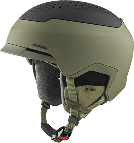 ALPINA Unisex - Adults, GEMS ski helmet, olive-black matt, 55-59 cm