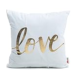 Monkeysell Home Pillowcases Love Pillows Flannel Decorative Throw Pillows Cover for Couch Bed Sofa Christmas 18 inches