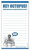 Grocery List Magnet - Pad Funny Octopus Shopping List Magnetic Pad - To Do Meal Planner