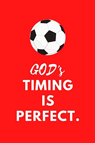 God's Timing is Perfect Notebook: Lined Journal Notebook, 100 Pages, Size 6”x9”, Diary, Red Notebook