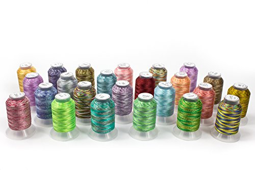Embroidex 24 Spools Variegated Embroidery Machine Thread