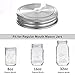 6pcs Pack 304 Stainless Steel Regular Mouth Mason Jar Lids with Straw Hole, Silicone Seals, Including 6pcs Stainless Steel Straws and 1pcs Cleaning Brush, Compatible with Ball & Kerr Mason Jars