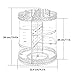 ALVOROG Makeup Organizer 360 Degree Rotating Cosmetic Storage Case DIY Makeup Carousel Spinning Holder with Adjustable Shelves Large Capacity for Jewelry, Makeup Brushes and Lipsticks (Small)
