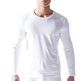 David Archy Men's 2 Pack Crew Neck Cotton Light Weight T-Shirts (M,White)