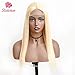 Beauhair 613 Bob Wig Brazilian Straight Lace Front Wig Blonde Human Hair Wigs 4×4 Lace Front Bob Wigs 130% Density Pre Plucked With Baby Hair Virgin Human Hair (8 inch)