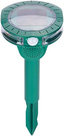 Kacat Sonic Animal Repeller with Flashing LED Lights, Solar Pest Repellent with PIR Sensor for Farm Yard Garden