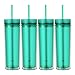 Skinny Acrylic Tumbler Double Wall 16 Oz - Mint