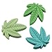 Mujiang Marijuana Leaf Silicone Jello Candy Chocolate Molds with 1 Pink Dropper