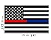 ERT Thin Blue Line and Red Line American Flag 3x5 ft with Embroidered Stars and Sewn Stripes with Grommets Honoring Law Enforcement Police Officers and Firefighter