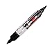 VIZ-PRO 3 Colored Double Head Dry Erase Markers with Round Tip / Chisel Tip, Pack of 10