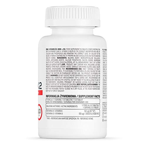 OstroVit-Vitamin-D3-4000-K2-110-tabs-Vitamins-Strength-Bone-Immune-System-110