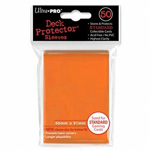 Ultra-Pro Orange Deck Protectors (Sleeves) 50-count for Standard Sized Trading Card (UPR82673)