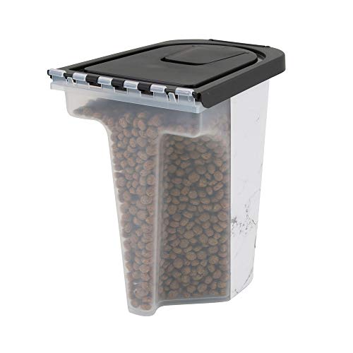 Paw Prints Plastic Pet Food Bin, Bone Appetit Design, 7 LB