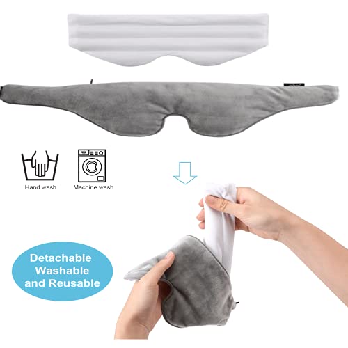 Silk Cooling Weighted Sleep Eye MaskRelief for Headache/Migraine