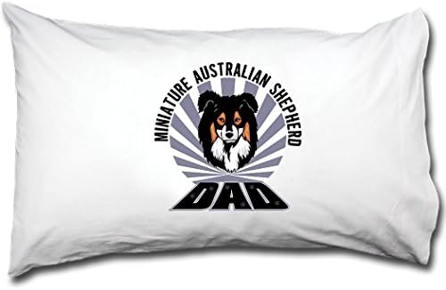 MINIATURE AUSTRALIAN SHEPHERD DOG DAD Bed Single Pillow Case RENJUNDUN