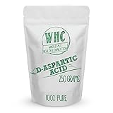 DAA D-Aspartic Acid Powder 250 g (84 Servings) - Testosterone Booster - Pure Bulk D-AA Supplement