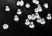 Freedi 100 Pcs Clear Rubber Bullet Clutch Safety Earring Backs and Backings Plastic