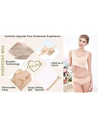 Lttcbro Sujetadores sin costuras para dama, sujetador acolchado inalámbrico cómodo, para copa AD
