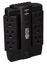 Tripp Lite 6 Rotatable Outlet Surge Protector/Suppressor, Wall Mount Direct Plug-in, & $20K INSURANCE (SWIVEL6)