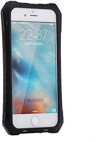 iPhone 6S Case, InnFast Waterproof Shockproof Dustproof Aluminum Alloy Metal Gorilla Glass Cover Phone Case for Apple iPhone 6S/6 4.7 Inch (Black)
