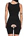SLIMBELLE Women's Seamless Body Briefer Full Body Shaper Open Bust Mid Thigh Bodysuit with Firm Tummy Control-Black-2XL&3XL