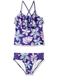 Kanu Surf Charlotte Flounce Tankini Beach Sport traje de baño de 2 piezas para niña