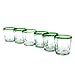 NOVICA Juice Glasses, 'Lime Freeze' (Set of 6)