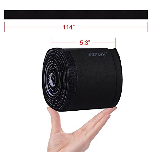 AGPTEK-114-Cable-Management-Sleeve-DIY-Adjustable-Neoprene-Cord-Hider-for-TV-Computer-Reversible-Black-and-White