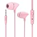 UiiSii C100 Earphones In-ear Earbuds Headphones with Microphone (Pink)