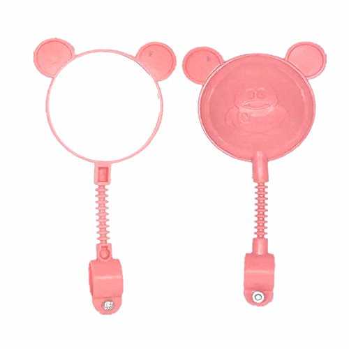 AISHEMI 2PCS Children Bicycle Safe Rearview Mirror Bicycle Mirror with Ears, Bike Mirror 360 ° Rotation with Handlebar 1.8 cm - 2 cm (0.71 in - 0.79 in) Diameter (pink) - Thumbnail 4